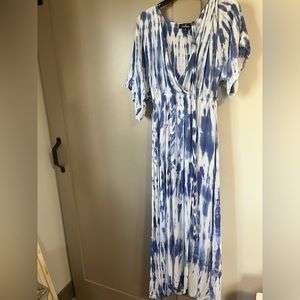 LULUS Tie Dye Maxi Wrap Dress Size Medium